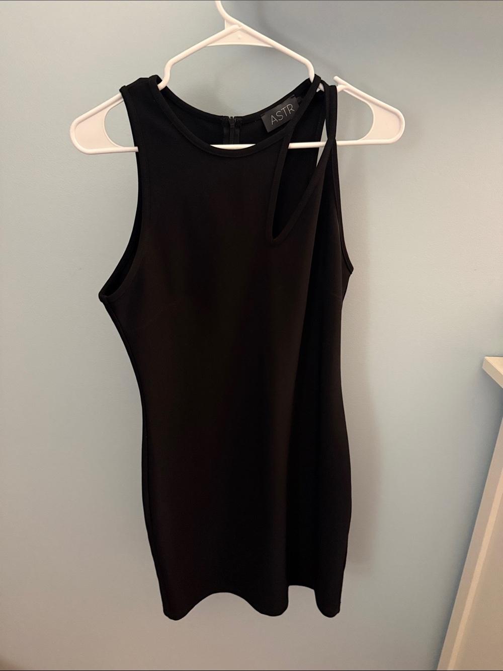 Astr Black One-Shoulder Sheath Dress